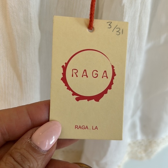 Raga Pure Love Shorts White Gauze Embroidered Trim - Picture 4 of 7